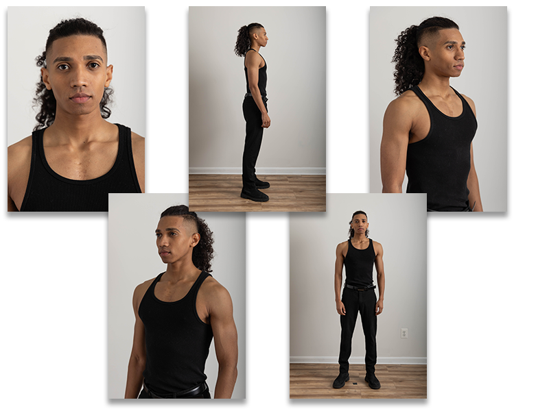 northern virginia photographer and videographer - quick model comp card